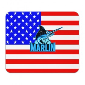 Коврик прямоугольный с принтом Marlin USA в Санкт-Петербурге, натуральный каучук | размер 230 х 185 мм; запечатка лицевой стороны | Тематика изображения на принте: 