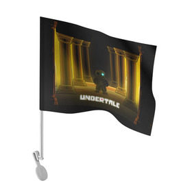 Флаг для автомобиля с принтом undertale sans в Санкт-Петербурге, 100% полиэстер | Размер: 30*21 см | sans bad time