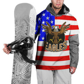 Накидка на куртку 3D с принтом Американский орёл в Санкт-Петербурге, 100% полиэстер |  | usa | америка | американец | орел | символика америки | сша