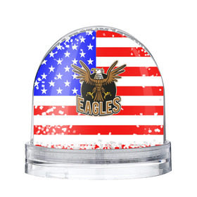 Водяной шар с принтом Американский орёл в Санкт-Петербурге, Пластик | Изображение внутри шара печатается на глянцевой фотобумаге с двух сторон | usa | америка | американец | орел | символика америки | сша