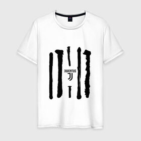 Мужская футболка хлопок с принтом Juventus - Drawing paint (Collections 2018) в Санкт-Петербурге, 100% хлопок | прямой крой, круглый вырез горловины, длина до линии бедер, слегка спущенное плечо. | juve | юве | ювентус
