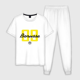 Мужская пижама хлопок с принтом Borussia Dortmund - Borusse 09 (New 2018 Design) в Санкт-Петербурге, 100% хлопок | брюки и футболка прямого кроя, без карманов, на брюках мягкая резинка на поясе и по низу штанин
 | боруссия дортмунд