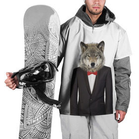 Накидка на куртку 3D с принтом Волк в Санкт-Петербурге, 100% полиэстер |  | Тематика изображения на принте: бабочка | волк | животные | костюм | природа | смокинг | собака