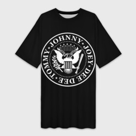 Платье-футболка 3D с принтом The Ramones в Санкт-Петербурге,  |  | punk | ramones | rock | панк | рамонс | рок