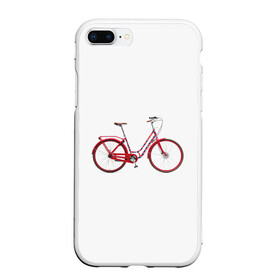 Чехол для iPhone 7Plus/8 Plus матовый с принтом Велосипед в Санкт-Петербурге, Силикон | Область печати: задняя сторона чехла, без боковых панелей | bicycle | байсикл | велик | красный | москва | педали