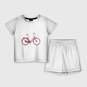 Детский костюм с шортами 3D с принтом Велосипед в Санкт-Петербурге,  |  | bicycle | байсикл | велик | красный | москва | педали