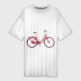 Платье-футболка 3D с принтом Велосипед в Санкт-Петербурге,  |  | bicycle | байсикл | велик | красный | москва | педали