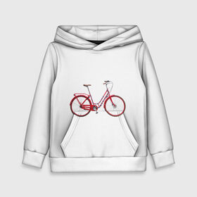 Детская толстовка 3D с принтом Велосипед в Санкт-Петербурге, 100% полиэстер | двухслойный капюшон со шнурком для регулировки, мягкие манжеты на рукавах и по низу толстовки, спереди карман-кенгуру с мягким внутренним слоем | Тематика изображения на принте: bicycle | байсикл | велик | красный | москва | педали