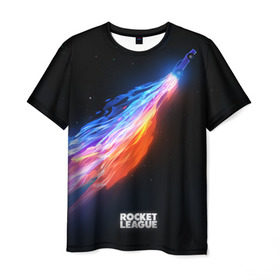 Мужская футболка 3D с принтом Rocket League в Санкт-Петербурге, 100% полиэфир | прямой крой, круглый вырез горловины, длина до линии бедер | rocket league