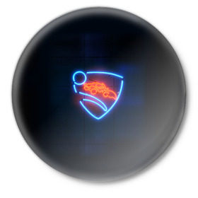 Значок с принтом Rocket League в Санкт-Петербурге,  металл | круглая форма, металлическая застежка в виде булавки | rocket league