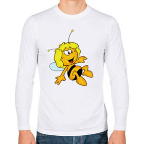Мужской лонгслив хлопок с принтом пчелка Майя в Санкт-Петербурге, 100% хлопок |  | вилли | майя | мая | пчелка | пчёлка майя | флип