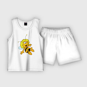 Детская пижама с шортами хлопок с принтом пчелка Майя в Санкт-Петербурге,  |  | Тематика изображения на принте: вилли | майя | мая | пчелка | пчёлка майя | флип