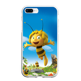 Чехол для iPhone 7Plus/8 Plus матовый с принтом Пчелка Майя в Санкт-Петербурге, Силикон | Область печати: задняя сторона чехла, без боковых панелей | Тематика изображения на принте: вилли | майя | мая | пчелка | пчёлка майя | флип
