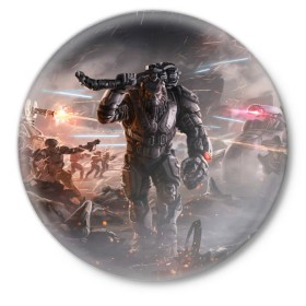 Значок с принтом Halo wars в Санкт-Петербурге,  металл | круглая форма, металлическая застежка в виде булавки | halo