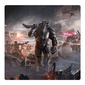 Магнитный плакат 3Х3 с принтом Halo wars в Санкт-Петербурге, Полимерный материал с магнитным слоем | 9 деталей размером 9*9 см | Тематика изображения на принте: halo