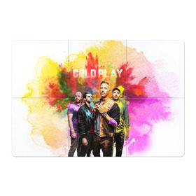 Магнитный плакат 3Х2 с принтом Coldplay в Санкт-Петербурге, Полимерный материал с магнитным слоем | 6 деталей размером 9*9 см | cold play | rock | колд плей | колд плэй | колдплей | колдплэй | рок