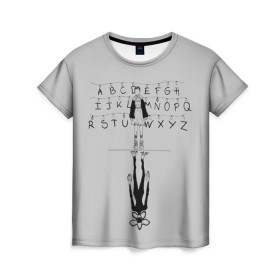 Женская футболка 3D с принтом Лампочки в Санкт-Петербурге, 100% полиэфир ( синтетическое хлопкоподобное полотно) | прямой крой, круглый вырез горловины, длина до линии бедер | stranger things | гирлянда | очень странные дела