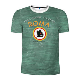 Мужская футболка 3D спортивная с принтом A S Roma - Vintage No.2 в Санкт-Петербурге, 100% полиэстер с улучшенными характеристиками | приталенный силуэт, круглая горловина, широкие плечи, сужается к линии бедра | 