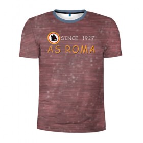 Мужская футболка 3D спортивная с принтом A S Roma - Vintage No.3 в Санкт-Петербурге, 100% полиэстер с улучшенными характеристиками | приталенный силуэт, круглая горловина, широкие плечи, сужается к линии бедра | рим | рома