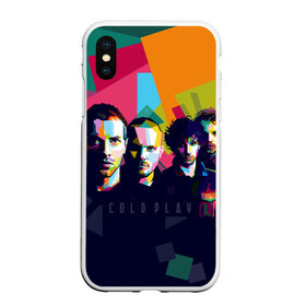 Чехол для iPhone XS Max матовый с принтом Coldplay в Санкт-Петербурге, Силикон | Область печати: задняя сторона чехла, без боковых панелей | cold play | rock | колд плей | колд плэй | колдплей | колдплэй | рок
