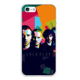 Чехол для iPhone 5/5S матовый с принтом Coldplay в Санкт-Петербурге, Силикон | Область печати: задняя сторона чехла, без боковых панелей | cold play | rock | колд плей | колд плэй | колдплей | колдплэй | рок