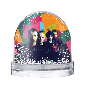 Водяной шар с принтом Coldplay в Санкт-Петербурге, Пластик | Изображение внутри шара печатается на глянцевой фотобумаге с двух сторон | cold play | rock | колд плей | колд плэй | колдплей | колдплэй | рок