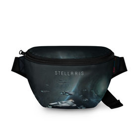 Поясная сумка 3D с принтом Stellaris в Санкт-Петербурге, 100% полиэстер | плотная ткань, ремень с регулируемой длиной, внутри несколько карманов для мелочей, основное отделение и карман с обратной стороны сумки застегиваются на молнию | stellaris