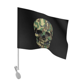 Флаг для автомобиля с принтом Череп Армия в Санкт-Петербурге, 100% полиэстер | Размер: 30*21 см | army | biker | ffm | skeleton | skull | армия | байкер | камуфляж | каска | скелет | череп | шлем