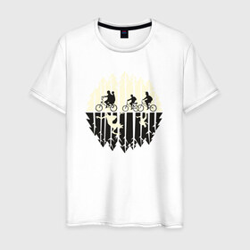 Мужская футболка хлопок с принтом A Ride в Санкт-Петербурге, 100% хлопок | прямой крой, круглый вырез горловины, длина до линии бедер, слегка спущенное плечо. | stranger things | очень странные дела