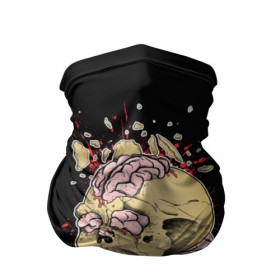 Бандана-труба 3D с принтом Взрыв мозга в Санкт-Петербурге, 100% полиэстер, ткань с особыми свойствами — Activecool | плотность 150‒180 г/м2; хорошо тянется, но сохраняет форму | Тематика изображения на принте: взрыв | мозг | праздник | скелет | хэллоуин | череп