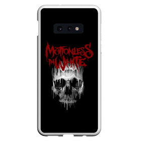 Чехол для Samsung S10E с принтом Motionless in White череп в Санкт-Петербурге, Силикон | Область печати: задняя сторона чехла, без боковых панелей | miw | motionless in white | гот | готик | готика | готы | группа | индастриал | крис моушнлесс | метал | металл | музыка | райан ситковски | рикки хоррор | черулли