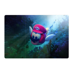 Магнитный плакат 3Х2 с принтом Super Mario / Марио в Санкт-Петербурге, Полимерный материал с магнитным слоем | 6 деталей размером 9*9 см | Тематика изображения на принте: nintendo | марио | нинтендо