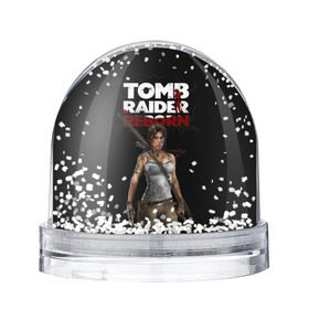 Снежный шар с принтом TOMB RAIDER в Санкт-Петербурге, Пластик | Изображение внутри шара печатается на глянцевой фотобумаге с двух сторон | game | girl | gun | lara croft | tomb raider | девушка | игра | оружие | пистолет