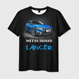 Мужская футболка 3D с принтом Mitsubishi Lancer в Санкт-Петербурге, 100% полиэфир | прямой крой, круглый вырез горловины, длина до линии бедер | auto | lancer | mitsubishi | авто | автомобиль | водитель | лансер | мицубиси | тачка | японец