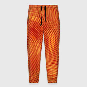 Мужские брюки 3D с принтом Abstract waves в Санкт-Петербурге, 100% полиэстер | манжеты по низу, эластичный пояс регулируется шнурком, по бокам два кармана без застежек, внутренняя часть кармана из мелкой сетки | 