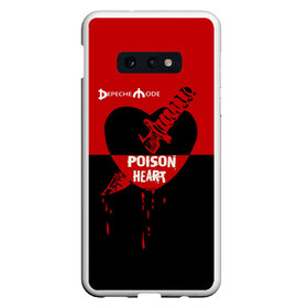 Чехол для Samsung S10E с принтом Poison heart в Санкт-Петербурге, Силикон | Область печати: задняя сторона чехла, без боковых панелей | depeche mode | альтернативный | вестник моды | депеш мод | дэйв гаан | индастриал | клинок | красное | кровь капли | мартин гор | музыка | надпись | новая волна | нож | рок | сердце | синти поп | черное