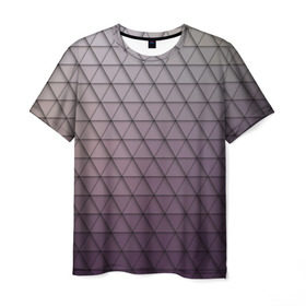 Мужская футболка 3D с принтом Кольчуга из треугольников в Санкт-Петербурге, 100% полиэфир | прямой крой, круглый вырез горловины, длина до линии бедер | абстракция | геометрия | текстура | узор