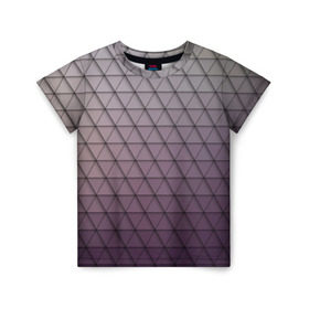 Детская футболка 3D с принтом Кольчуга из треугольников в Санкт-Петербурге, 100% гипоаллергенный полиэфир | прямой крой, круглый вырез горловины, длина до линии бедер, чуть спущенное плечо, ткань немного тянется | абстракция | геометрия | текстура | узор
