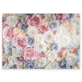 Поздравительная открытка с принтом Букет из роз в Санкт-Петербурге, 100% бумага | плотность бумаги 280 г/м2, матовая, на обратной стороне линовка и место для марки
 | Тематика изображения на принте: розы | цветы