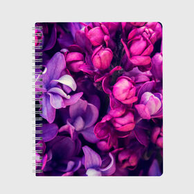 Тетрадь с принтом Тюльпановый сад в Санкт-Петербурге, 100% бумага | 48 листов, плотность листов — 60 г/м2, плотность картонной обложки — 250 г/м2. Листы скреплены сбоку удобной пружинной спиралью. Уголки страниц и обложки скругленные. Цвет линий — светло-серый
 | flower | краски | природа | розы | тюльпаны | цветы