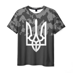 Мужская футболка 3D с принтом Милитари Украина Реверс в Санкт-Петербурге, 100% полиэфир | прямой крой, круглый вырез горловины, длина до линии бедер | 