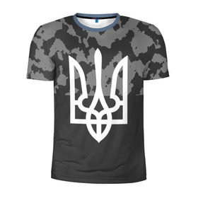 Мужская футболка 3D спортивная с принтом Милитари Украина Реверс в Санкт-Петербурге, 100% полиэстер с улучшенными характеристиками | приталенный силуэт, круглая горловина, широкие плечи, сужается к линии бедра | Тематика изображения на принте: 