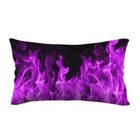 Подушка 3D антистресс с принтом Фиолетовый огонь в Санкт-Петербурге, наволочка — 100% полиэстер, наполнитель — вспененный полистирол | состоит из подушки и наволочки на молнии | лиловый | пламя | яркий