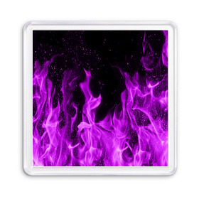 Магнит 55*55 с принтом Фиолетовый огонь в Санкт-Петербурге, Пластик | Размер: 65*65 мм; Размер печати: 55*55 мм | лиловый | пламя | яркий