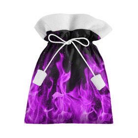 Подарочный 3D мешок с принтом Фиолетовый огонь в Санкт-Петербурге, 100% полиэстер | Размер: 29*39 см | лиловый | пламя | яркий
