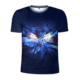 Мужская футболка 3D спортивная с принтом Взгляд Evanescence в Санкт-Петербурге, 100% полиэстер с улучшенными характеристиками | приталенный силуэт, круглая горловина, широкие плечи, сужается к линии бедра | 
