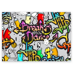 Поздравительная открытка с принтом Graffiti в Санкт-Петербурге, 100% бумага | плотность бумаги 280 г/м2, матовая, на обратной стороне линовка и место для марки
 | Тематика изображения на принте: break | dance | graffiti | hip hop | rap | граффити | рэп | скейтборд | хип хоп
