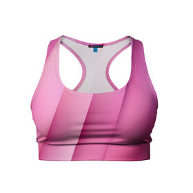 Женский спортивный топ 3D с принтом Pink lines в Санкт-Петербурге, 82% полиэстер, 18% спандекс Ткань безопасна для здоровья, позволяет коже дышать, не мнется и не растягивается |  | pink | абстракция | геометрия | линии | розовый | текстура