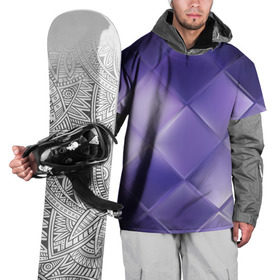 Накидка на куртку 3D с принтом Фиолетовые грани в Санкт-Петербурге, 100% полиэстер |  | Тематика изображения на принте: абстракция | геометрия | квадрат | текстура | фиолетовый