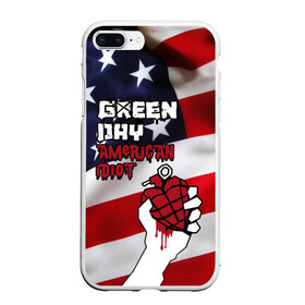 Чехол для iPhone 7Plus/8 Plus матовый с принтом Green Day American Idiot в Санкт-Петербурге, Силикон | Область печати: задняя сторона чехла, без боковых панелей | american idiot | green day | альтернативный | билли джо армстронг | грин дей | группа | зелёный день | майк дёрнт | музыка | панк | поп | поппанк | рок | сша | тре кул | флаг